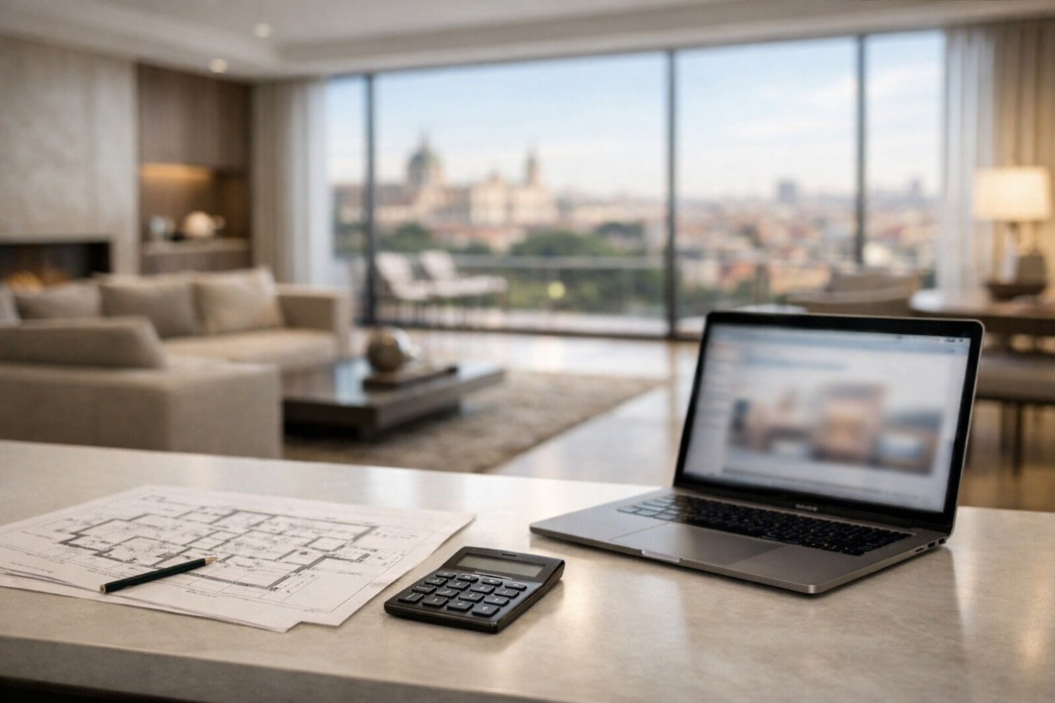 Precio de salida y tiempo de venta en Madrid. Interior de vivienda en Madrid preparado para venta con enfoque estratégico de precio de salida