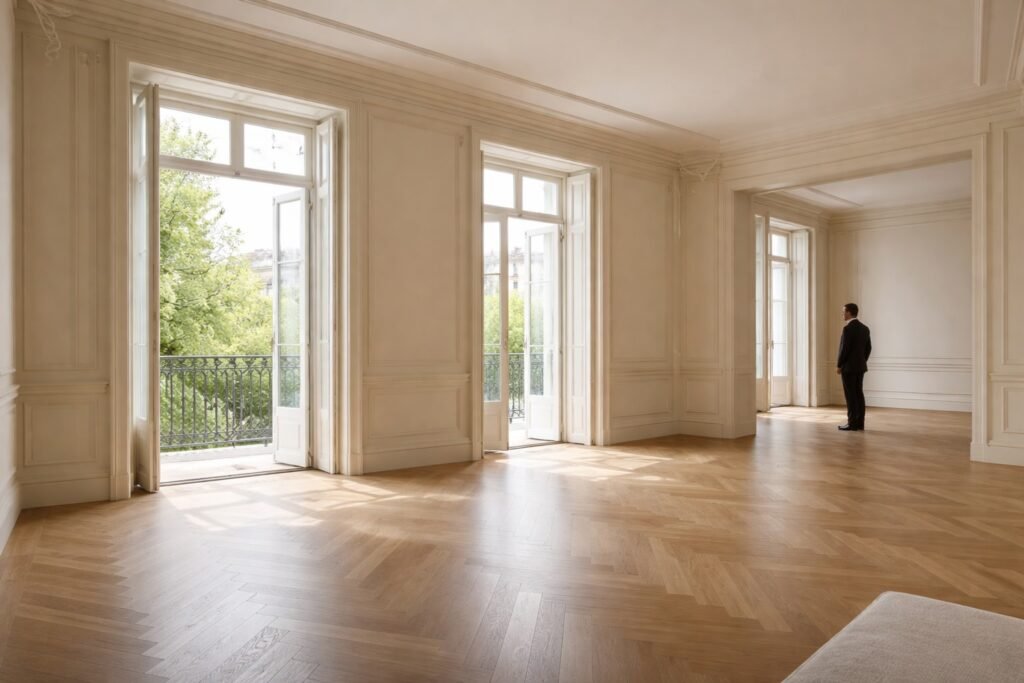 Valorar vivienda premium en Madrid. Interior de vivienda premium en Madrid valorada por su calidad arquitectónica y patrimonial